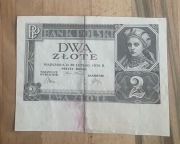 2 złote 1936 - bez poddruku, serii i numeracji