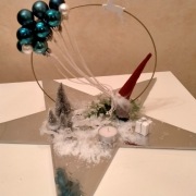 Stroik Bożonarodzeniowy SREBRNY NIEBIESKI