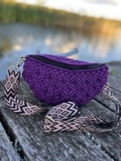 Nerka ze sznurka – śliwkowa, handmade