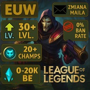 League of Legends LoL UNRANKED smurf lvl 30 konto EUW 20+ Champions