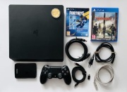PLAYSTATION 4 PS4 Slim 500GB + pad + dysk zew. + zestaw akcesoriów