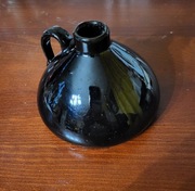 Świecznik glina powleczony czarną ceramiką