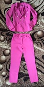 Różowy garnitur, żakiet S 