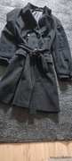 Marks &Spencer czarny płaszcz roz 44 pasek kieszonki