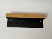 Wieszak na klucze półka organizer ścienny uchwyt na klucze z 6 haczyków