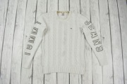 Tommy Hilfiger Cable Logo Sweter z Wełną Warkocze Rozmiar M