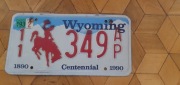 Wyoming tablica rejestracyjna usa oryginal