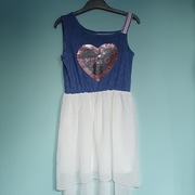 Sukienka Niebieski Księżyc, 134–140 cm (9-10 lat)