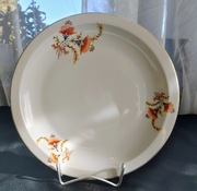Patera okragla, talerz Ćmielów porcelana przedwojenna maki vintage