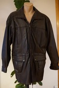 Kurtka  skórzana dłuższa z ocieplaczem