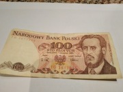 Banknot 100 zł PRL L.Waryński seria TG z 1988 roku