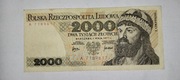 Banknot 2000zł z 1977r seria A (pierwsza seria)