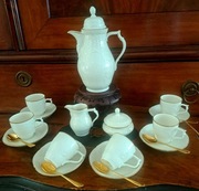 Rosenthal Sanssouci ecru /ivory/kremowe/gold CUDO mokka/espresso 6os