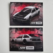 2x karta kolekcjonerska TARMAC CARDS - TOYOTA AE86 Sprinter Trueno JONSIBAL