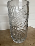 Wazon kryształowy duży 27 cm piękny szlif.