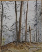 Miniatura akwarelowa "Krzyż"