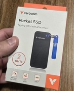 Dysk przenośny Verbatim Pocket SSD 2TB Niebieski