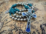 Różaniec Wojownika Maryi, stal nierdzewna 10 mm, paracord