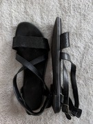 Czarne eleganckie skórzane buty sandały Clarks 38 skóra naturalna