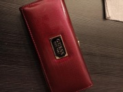 Czerwona portmonetka portfel lakierowana