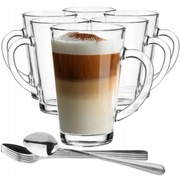 SZKLANKA Do Kawy Latte Macchiato Wysokie z Uchem 300 ml