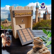 Karmnik ZAMEK dla gadów, terrarium, Gady, agama brodata, kameleon, gekon