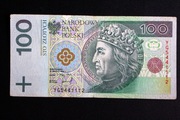 Banknot 100 złotych 1994 seria zastępcza YG
