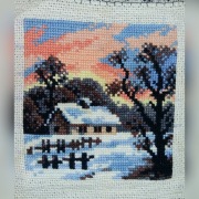 Haft gobelinowy - Zima
