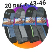 20 par Skarpetki skarpety męskie Bixtra, rozmiar 43-46, ciemne.