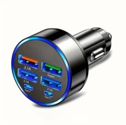 Fast Charge! Ładowarka 6 portów USB / USB-C|podświetlenie LED 