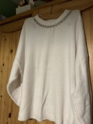 Kremowy ciepły sweter H&M L