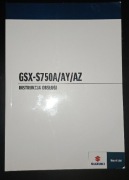 Instrukcja obsługi Suzuki GSX-S750 wersja PL