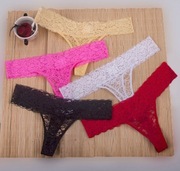 Damskie stringi różowo- czerwone.  