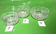 Miseczki kryształowe, miski, kryształy 3 szt.
