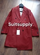 Płaszcz wełniany bordowy Suitsupply rozmiar 44
