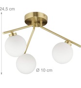 WYPRZEDAŻ!!! Relaxdays Lampa sufitowa, 3-drożna