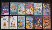 Walt Disney 12 kaset VHS z lat 90 BAMBI 101 Dalmatyńczyków język angielski