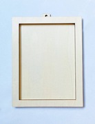 Drewniana ramka na zdjęcie zdjęcia wisząca ze sklejki decoupage dekor