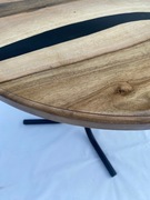 Stolik kawowy okragły z żywicą