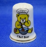 Naparstek Kolekcjonerski Porcelanowy Miś Kucharz 