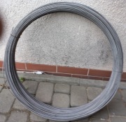 Drut naciągowy,ocynkowany. 4 mm stalowy