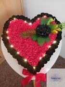 Drewniane serce/ stroik na cmentarz 