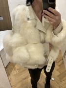 Ramoneska z futrem M skóra futro  z Lisa piękna 