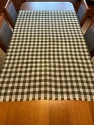 Obrus tkany krata 105 x 135 cm vintage PRL