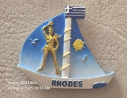 Magnes ceramiczny na lodówkę RODOS. Rhodes. Grecja.