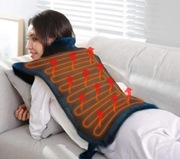 Duża poduszka grzewcza na plecy ramiona niebieski 