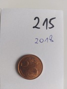 Holandia - 5 eurocentów 2018r.