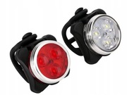 Lampki rowerowe LED na rower przednia i tylna na plecak