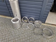 Komin zewnętrzny ze stali nierdzewnej, ocieplony,średnica 250 mm