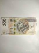 200 zł 2015 r. CY seria przejściowa, rzadki numer 